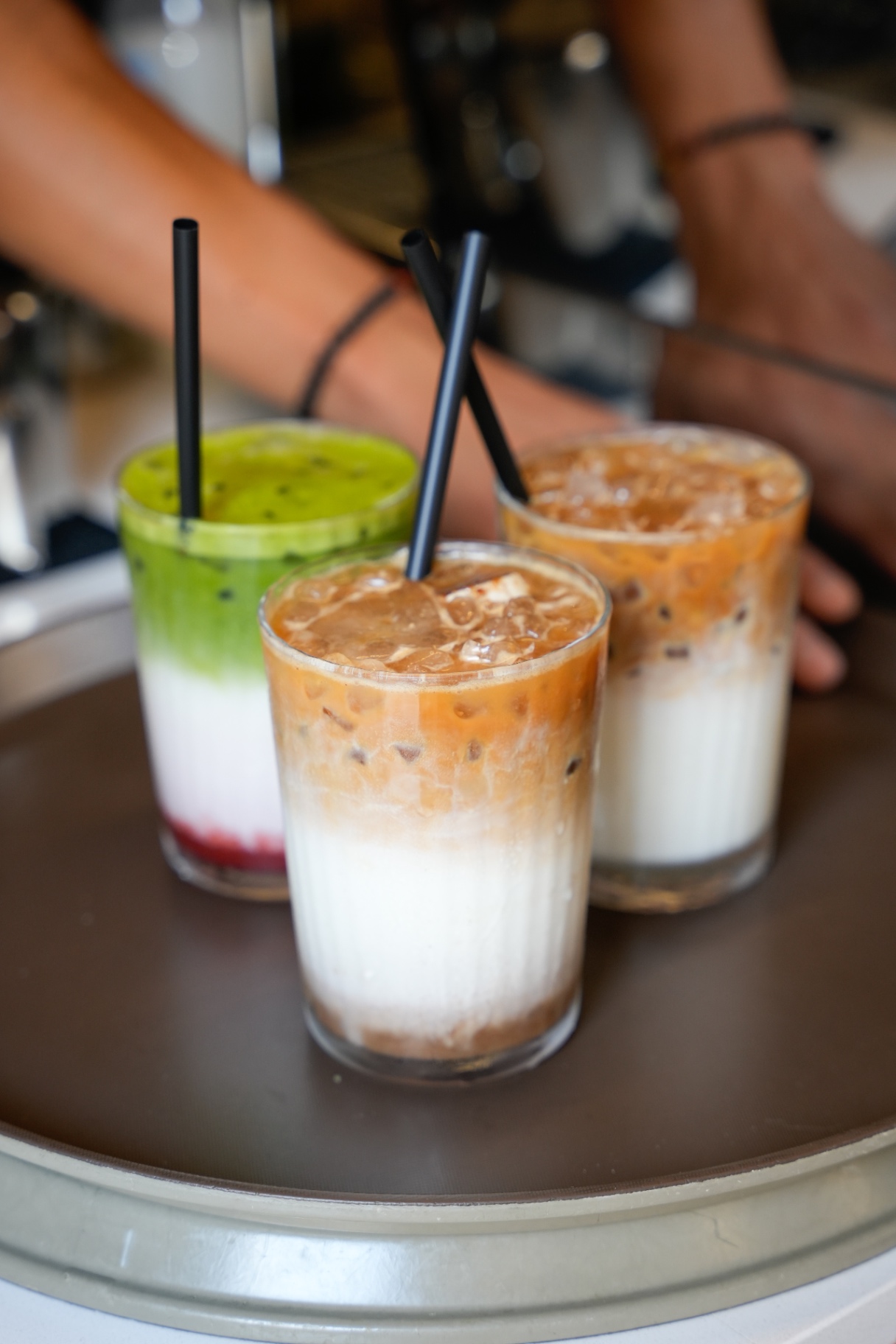 Iced latte de la casa